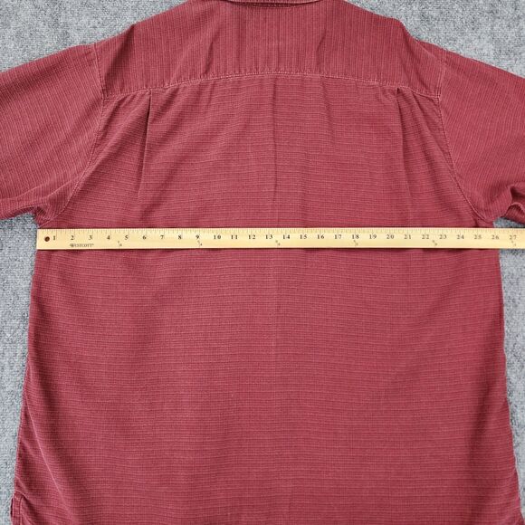 Tommy Bahama Shirt Mens XL Red Burgundy Silk Tahitian Border Camp Loop Collar - Picture 4 of 16
